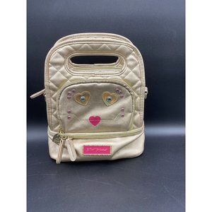 Betsey Johnson Lunchbox Purse Gold Color Robot Only (missing Strap)
